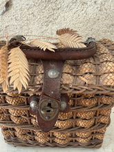 Load image into Gallery viewer, French Vintage Petit Leather Handled Panier
