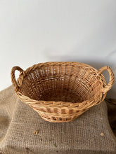 Load image into Gallery viewer, Vintage French Wicker Wine Basket Crate
