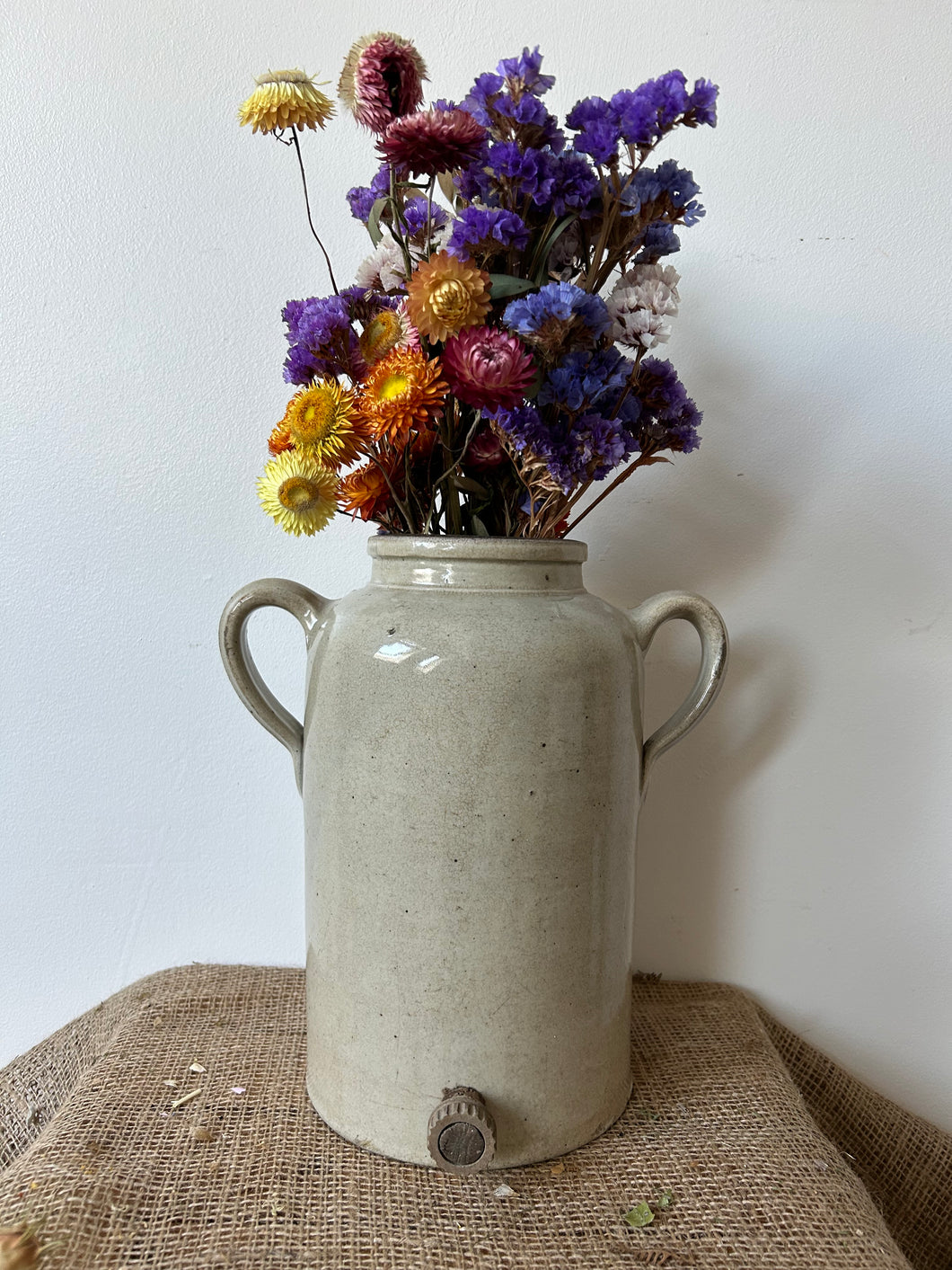 French Stoneware Corked Jar