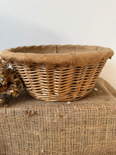 Load image into Gallery viewer, French Vintage Wicker Lined Basket
