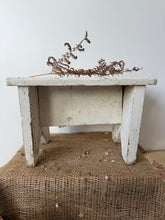 Load image into Gallery viewer, French Vintage Chippy White Stool
