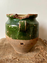 Load image into Gallery viewer, French Green Glaze Confit Pot
