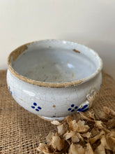 Load image into Gallery viewer, Chippy Blue and White Stoneware Pot
