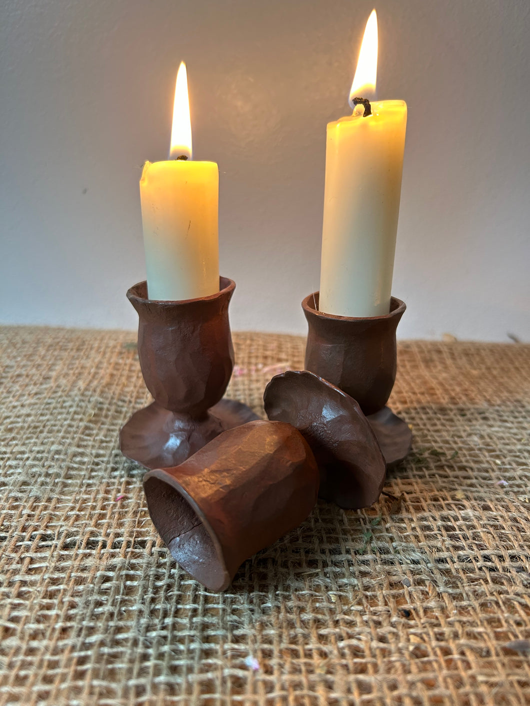 Rustic Metal Candle Holders