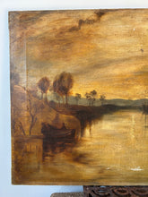 Load image into Gallery viewer, Large Vintage Atmospheric Oil on Canvas
