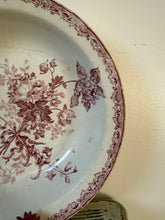 Load image into Gallery viewer, French Pink Transferware Floral Dish
