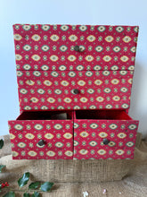 Load image into Gallery viewer, Set of French Fabric Covered Vintage Drawers
