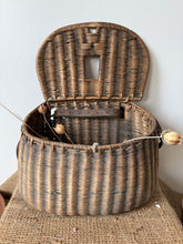 Load image into Gallery viewer, French Vintage Wicker Fishing Creel
