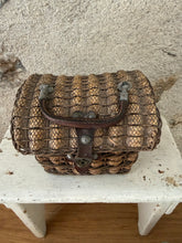 Load image into Gallery viewer, French Vintage Petit Leather Handled Panier
