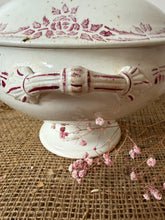 Load image into Gallery viewer, Lovely French Pink and White Vintage Soupiere
