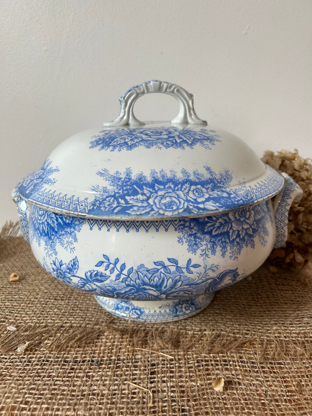 French Transferware Ironstone Soupiere