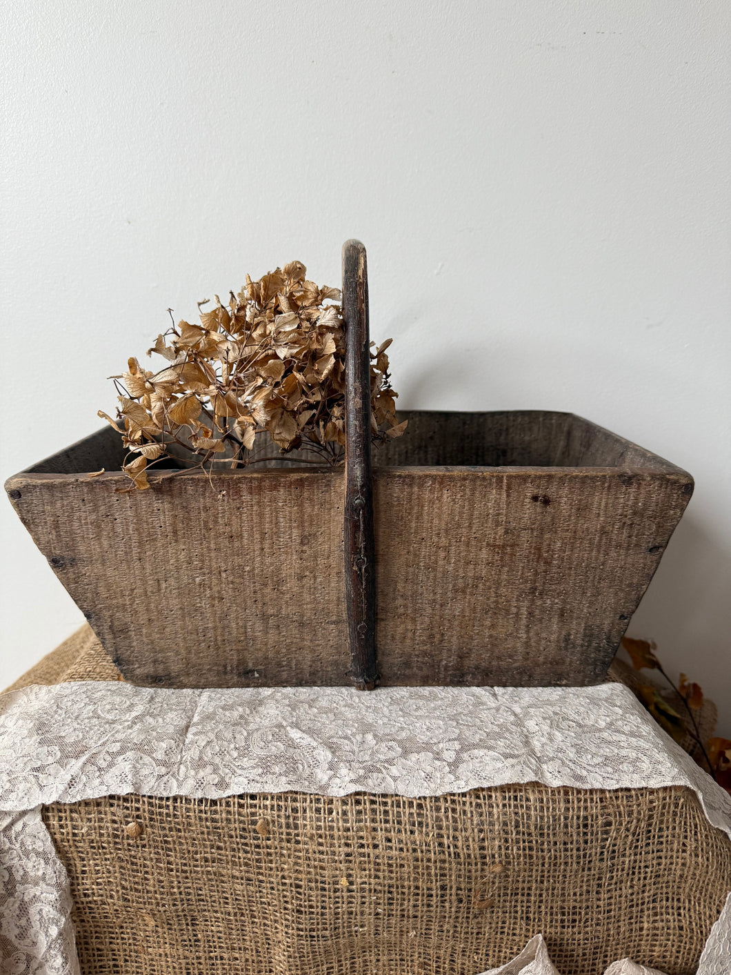 French Vintage Wooden Trug