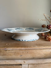Load image into Gallery viewer, French Blue Transferware Compote
