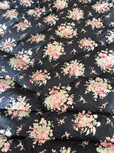 Load image into Gallery viewer, Lovely Vintage Black and Floral Eiderdown
