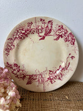 Load image into Gallery viewer, French Crazed and Buttery Pink Transferware Plate
