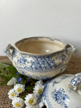 Load image into Gallery viewer, Vintage Blue and White Lidded Pot
