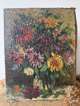 Load image into Gallery viewer, Stunning Antique French Floral Oil Painting
