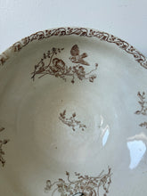 Load image into Gallery viewer, French Neutral Wide Footed Transferware Soupiere
