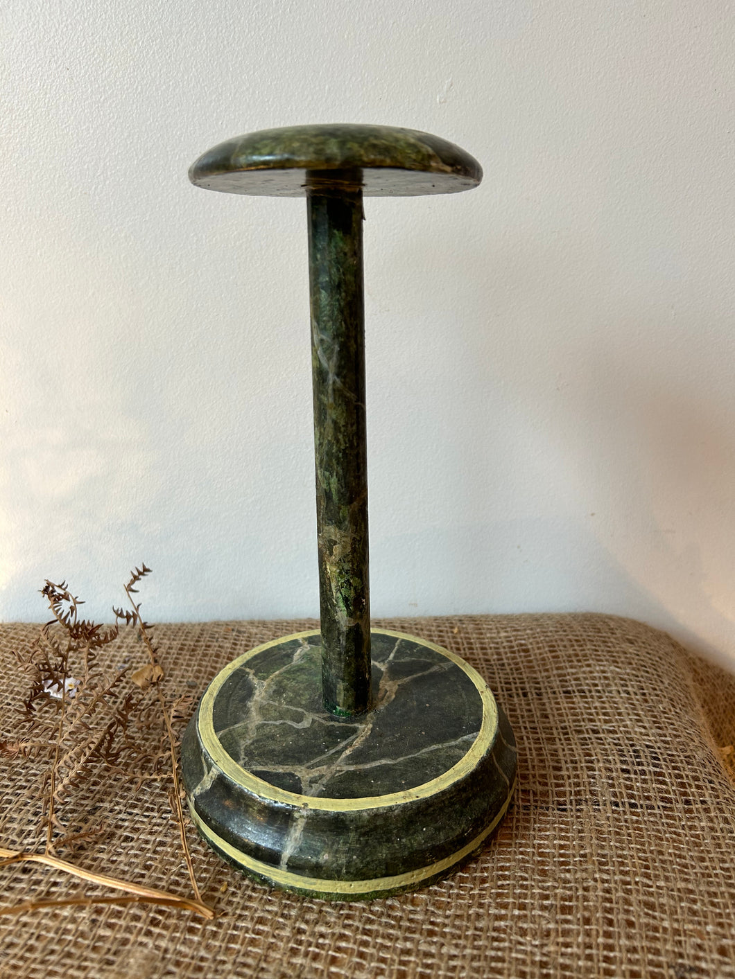 Beautiful Green French Marbled Effect Hat Stand