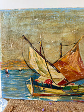 Load image into Gallery viewer, French Vintage Sailing Boat Oil on Canvas
