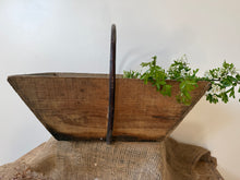 Load image into Gallery viewer, French Vintage Wooden trug
