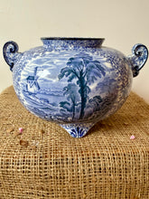 Load image into Gallery viewer, Blue and White Vintage Pot / Urn
