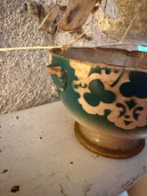 Load image into Gallery viewer, Rustic Choisy du Roi Dark Green Handled Cafe au Lait

