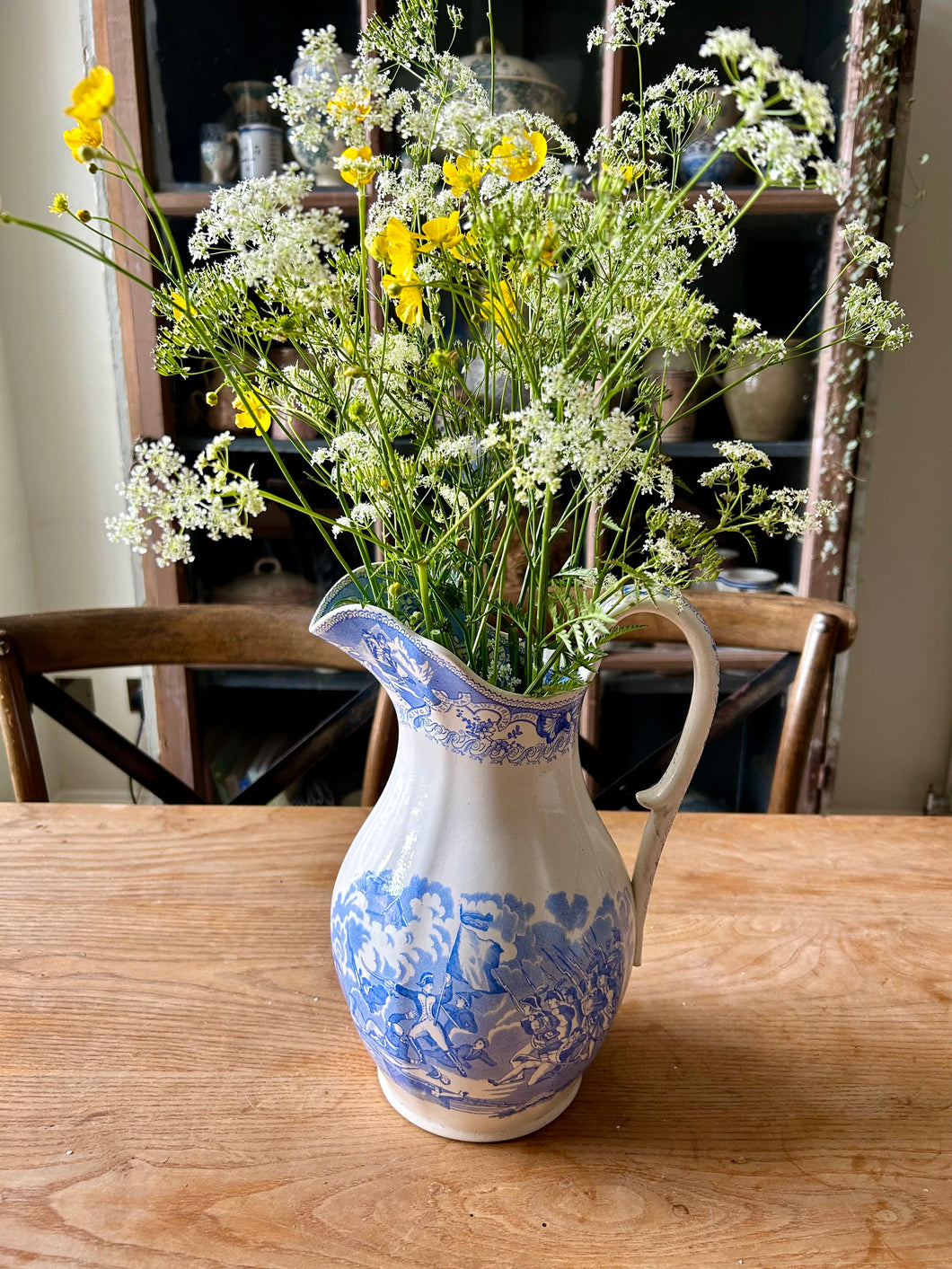 Fabulous Large Blue and White Jug