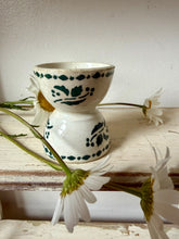 Load image into Gallery viewer, French Green Transferware Diablo Eggcup
