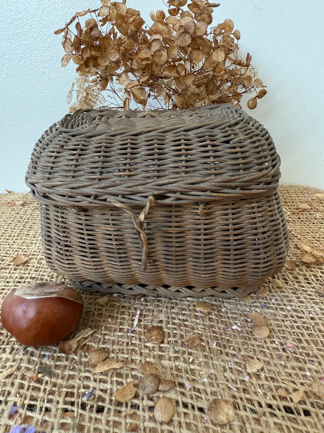 French Small vintage wicker Basket