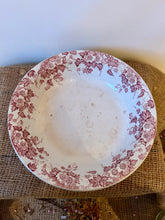 Load image into Gallery viewer, Large French Pinky Red Transferware Bowl
