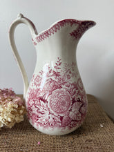 Load image into Gallery viewer, French Sarreguimes Pink Transferware Pitcher
