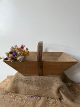 Load image into Gallery viewer, French Vintage Wooden Trug
