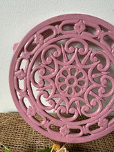 Load image into Gallery viewer, French Cast Iron Enamel Pink Trivet
