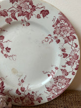 Load image into Gallery viewer, French Pinky Red Ironstone Plate
