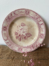 Load image into Gallery viewer, Gorgeous Buttery and Crazed Pink Floral Plate
