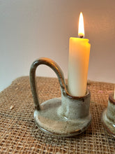 Load image into Gallery viewer, Wee Willie Neutral Rustic Candle Holder
