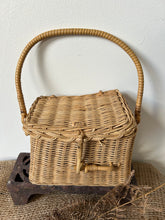 Load image into Gallery viewer, Small French Vintage Wicker Basket
