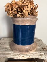 Load image into Gallery viewer, Stunning Large Stained Ironstone Blue Apothecary Jar
