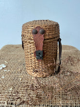 Load image into Gallery viewer, French Wicker And Vichy Glass Pilgrimage Carrier
