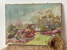 Load image into Gallery viewer, Vintage Aged Country Garden Oil on Canvas
