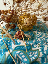 Load image into Gallery viewer, Beautiful Vintage Blues Turquoise Eiderdown Plump and Sumptuous

