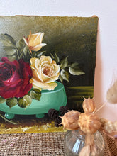 Load image into Gallery viewer, Vintage Rose Oil Painting
