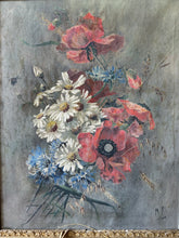 Load image into Gallery viewer, Vintage French Wildflower Oil on Canvas
