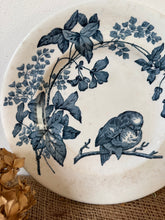 Load image into Gallery viewer, French Dark Blue Bird Transferware Plate
