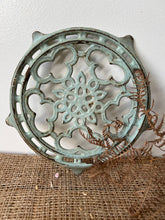 Load image into Gallery viewer, French Rustic Greeny Cast Iron Trivet
