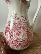 Load image into Gallery viewer, French Sarreguimes Pink Transferware Pitcher
