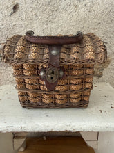 Load image into Gallery viewer, French Vintage Petit Leather Handled Panier
