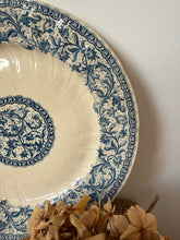 Load image into Gallery viewer, Large Blue Transferware Faceted Plate
