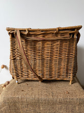 Load image into Gallery viewer, French Vintage Wicker Fishing Creel
